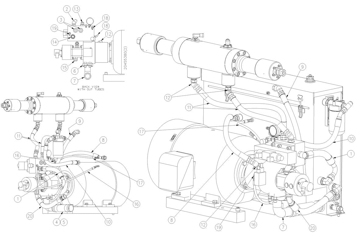 HYDRAULIC HOSE CONNECTIONS WITH HEAT EXCHANGER