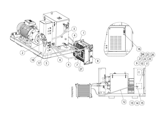 OIL / AIR HEAT EXCHANGER KIT