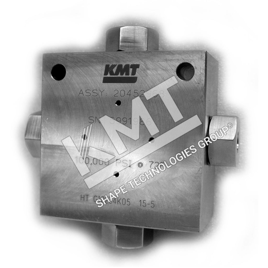 Cross Assembly, UHP, SST, 6.200 bar, KMT WATERJET PART